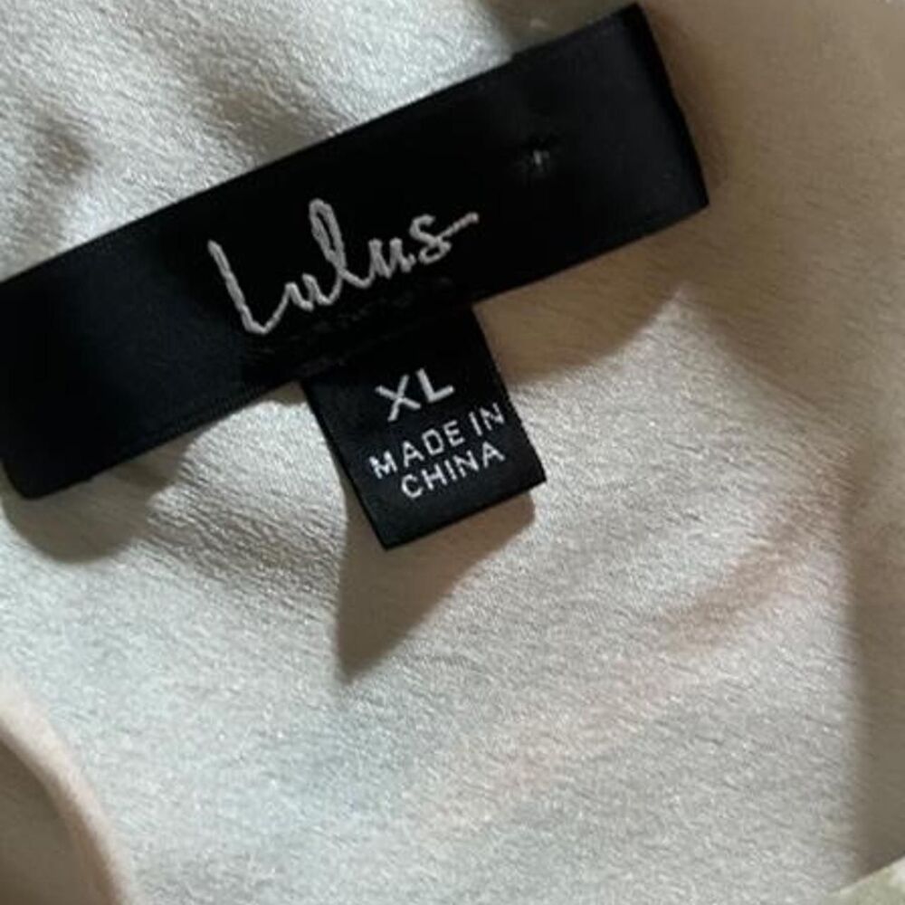 Lulus Watercolor Satin Cowl Neck Halter Dress XL - Picture 4 of 5